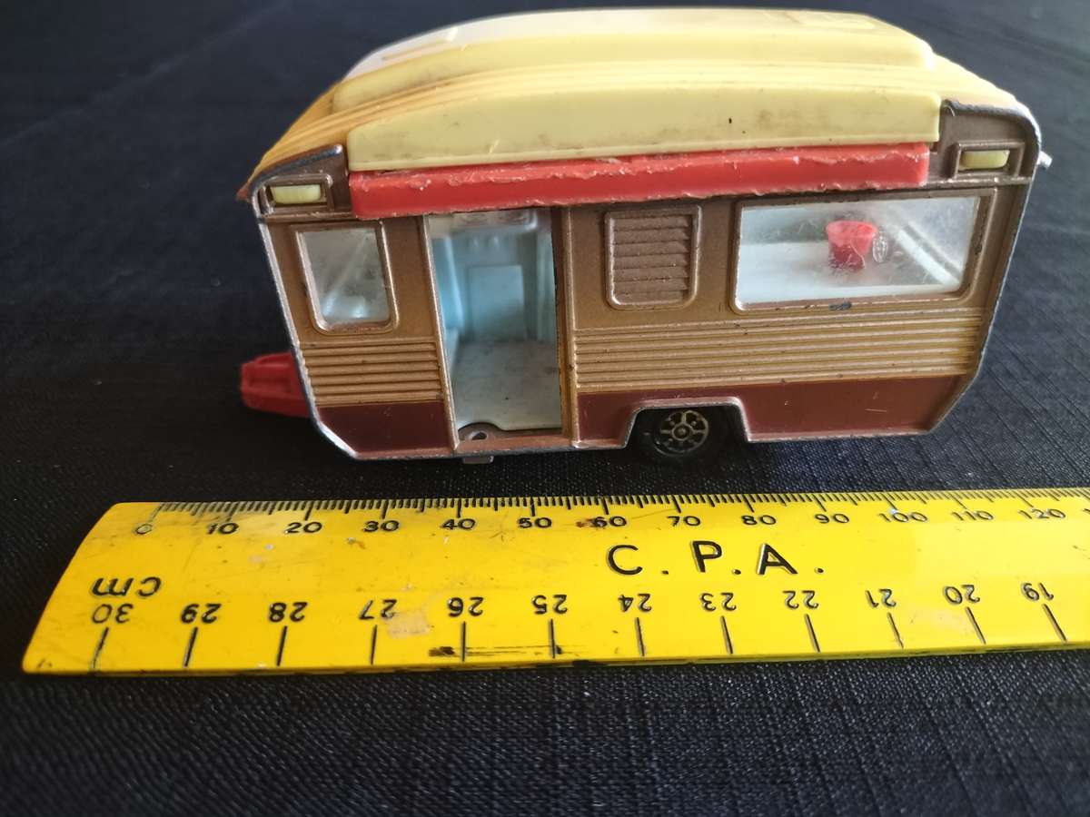 Very Rare Corgi Toys No490 Touring Caravan - Made in GT Britain -View Description
