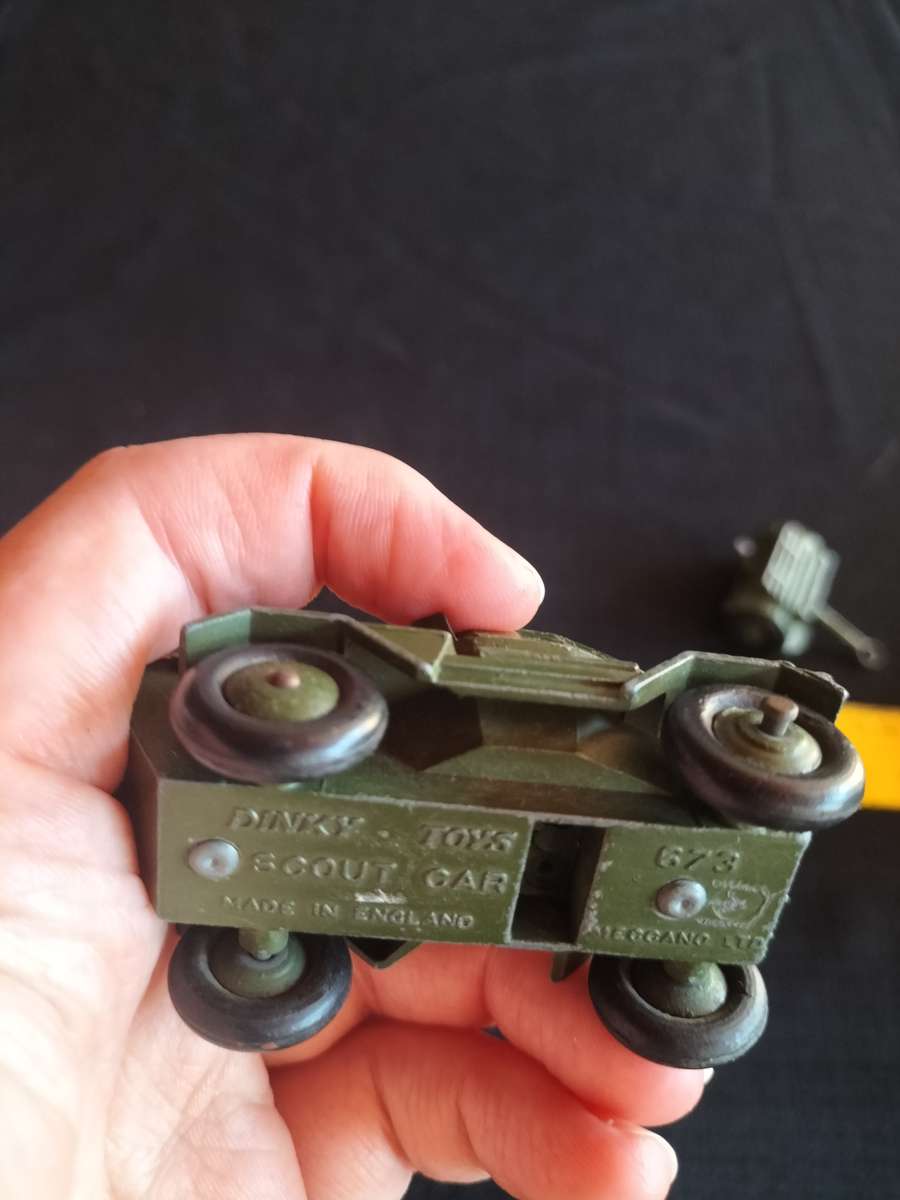 Very Rare Vintage Dinky Toys - NO673-  Meccano LTD - Army Scout Car- Made in England
