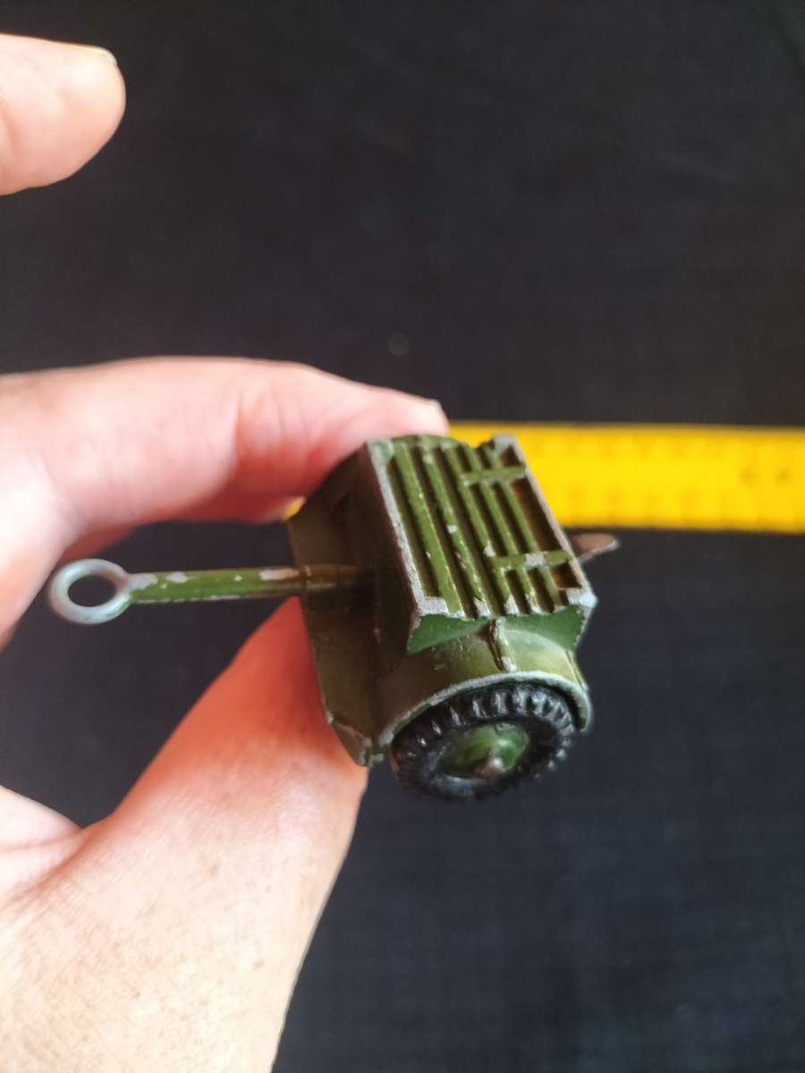 Very Rare Vintage Dinky Toys- No67 Meccano LTD -Trailer For 25 Pounder Field Gun- Made in England