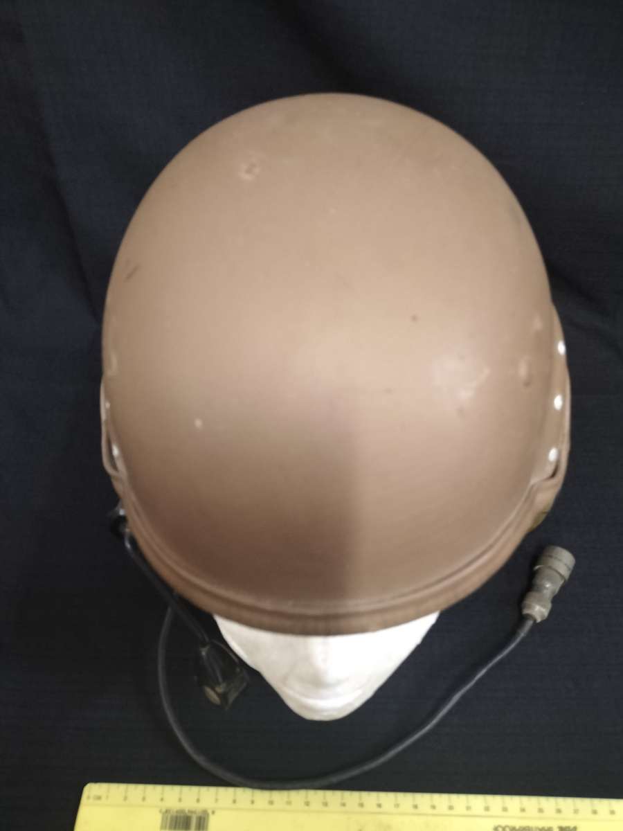 Vintage SADF Armoured Car Helmet with Ear Phones - Used on Ratel & Other Armoured Cars