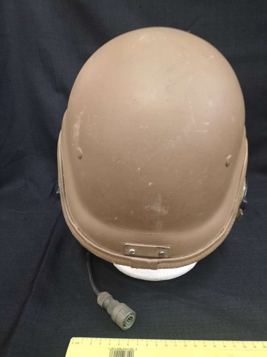 Vintage SADF Armoured Car Helmet with Ear Phones - Used on Ratel & Other Armoured Cars