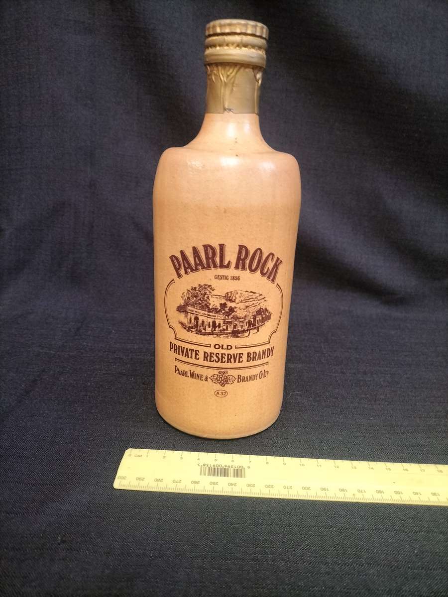 Vintage Paarl Rock 1856 Private Reserve Brandy Stoneware - Sealed - Good Condition