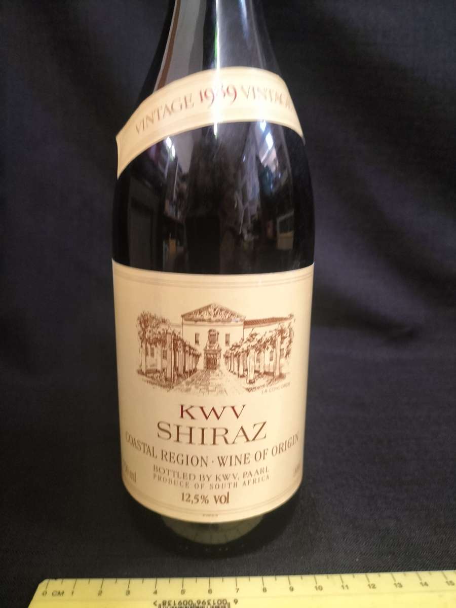 Vintage 1989 Vintage KWV Shiraz  - 750ml - Sealed - Bottled by KWV