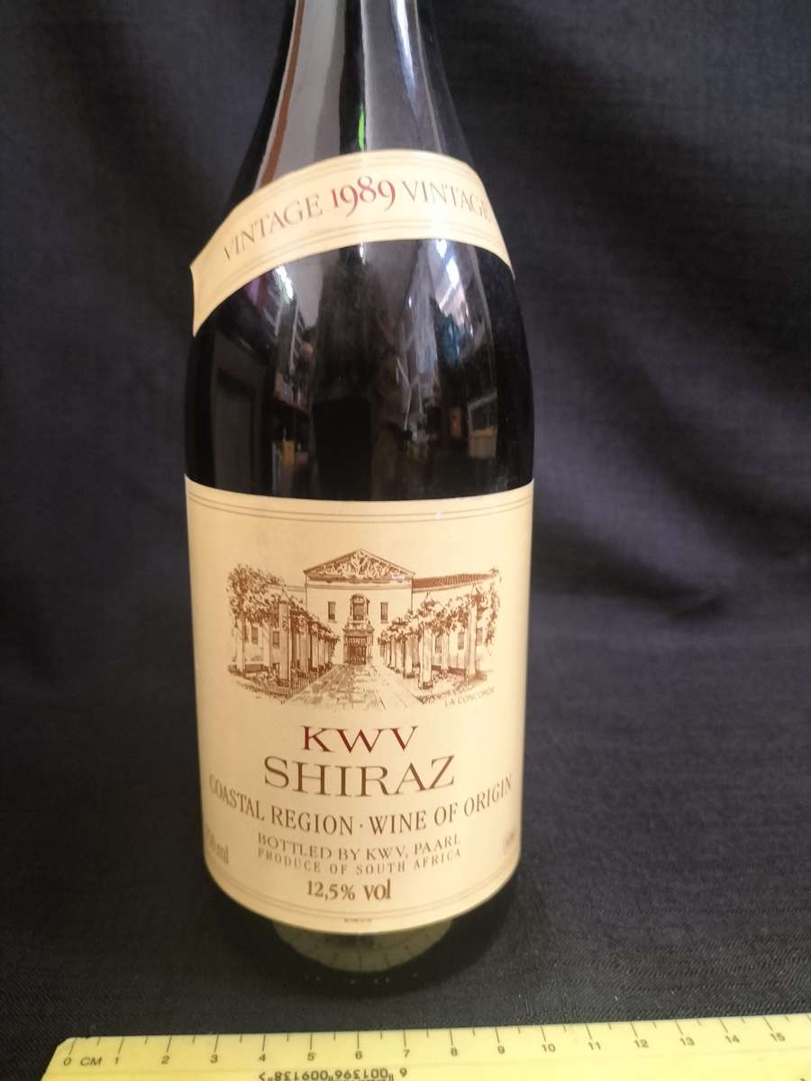 Vintage 1989 Vintage KWV Shiraz  - 750ml - Sealed - Bottled by KWV