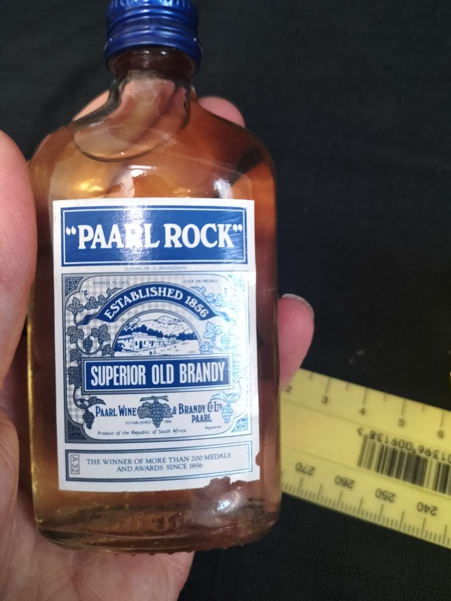 Vintage Three Miniature Paarl Rock 1856 Superior Old Brandy's 50 ml- Sealed - View Description