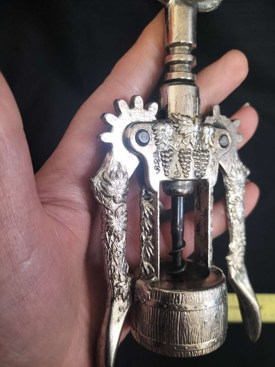 Vintage Botticelli Grape Wine Winged Corkscrew Bottle Opener - Made in Italy