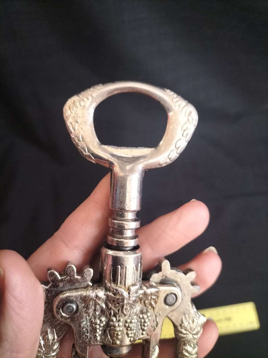 Vintage Botticelli Grape Wine Winged Corkscrew Bottle Opener - Made in Italy