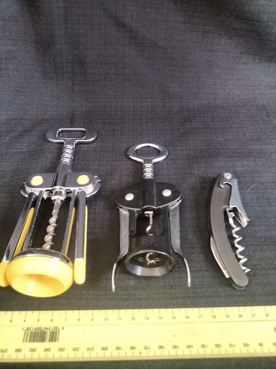 Collection of Three Multifunctional Wine Openers  - Corkscrews / Bottle Opener