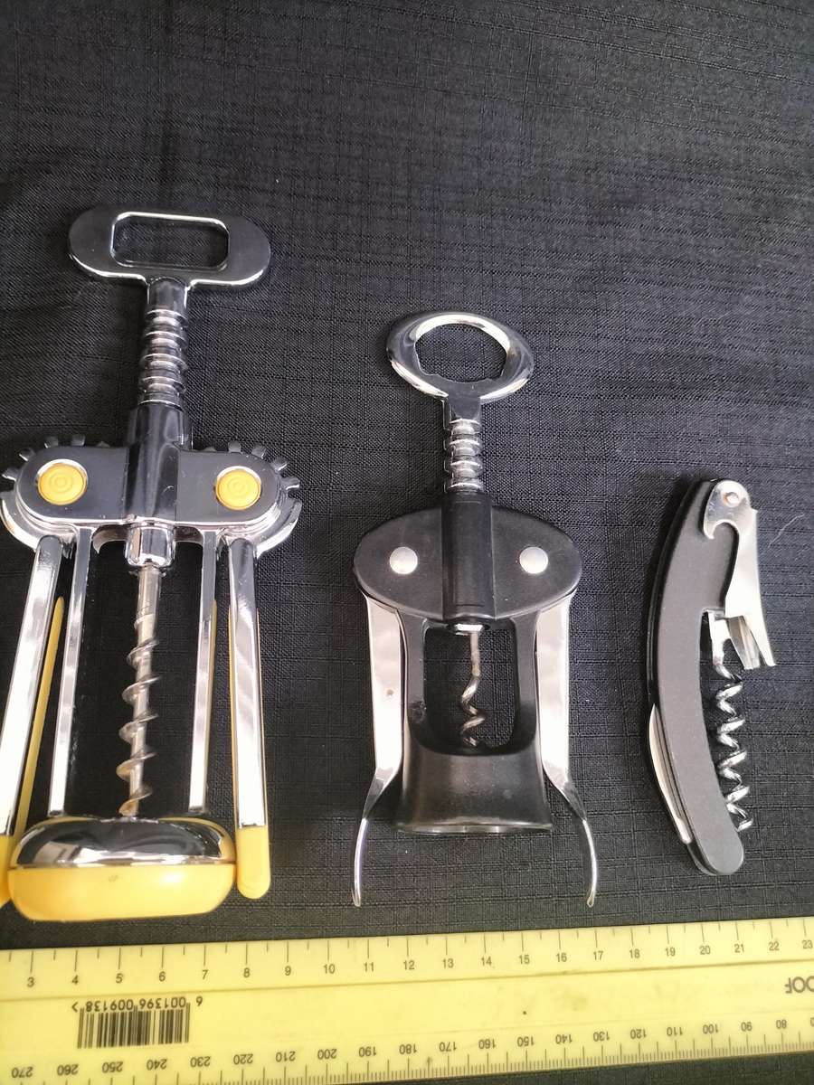 Collection of Three Multifunctional Wine Openers  - Corkscrews / Bottle Opener