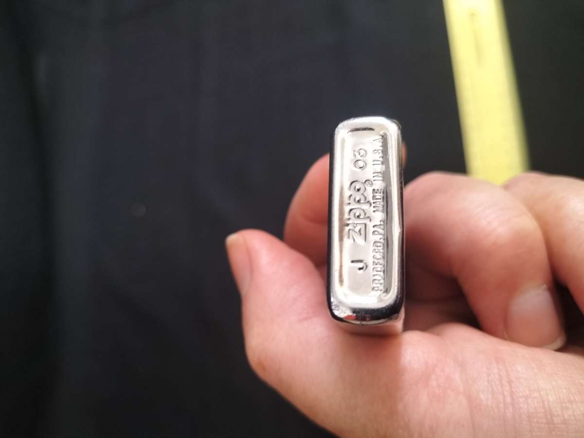 Vintage J Zippo Lighter 03 Bradford. PA- Made in USA -See Description