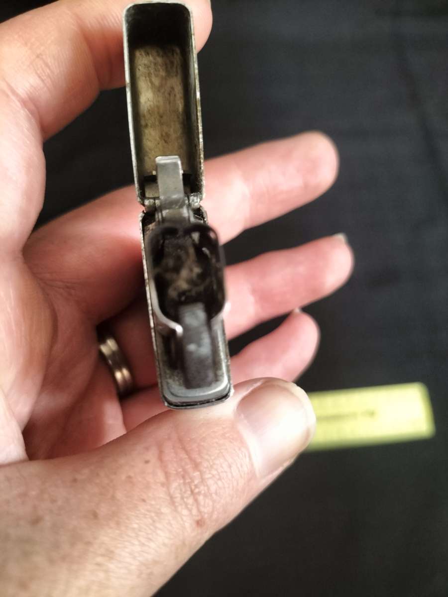 Vintage J Zippo Lighter 03 Bradford. PA- Made in USA -See Description