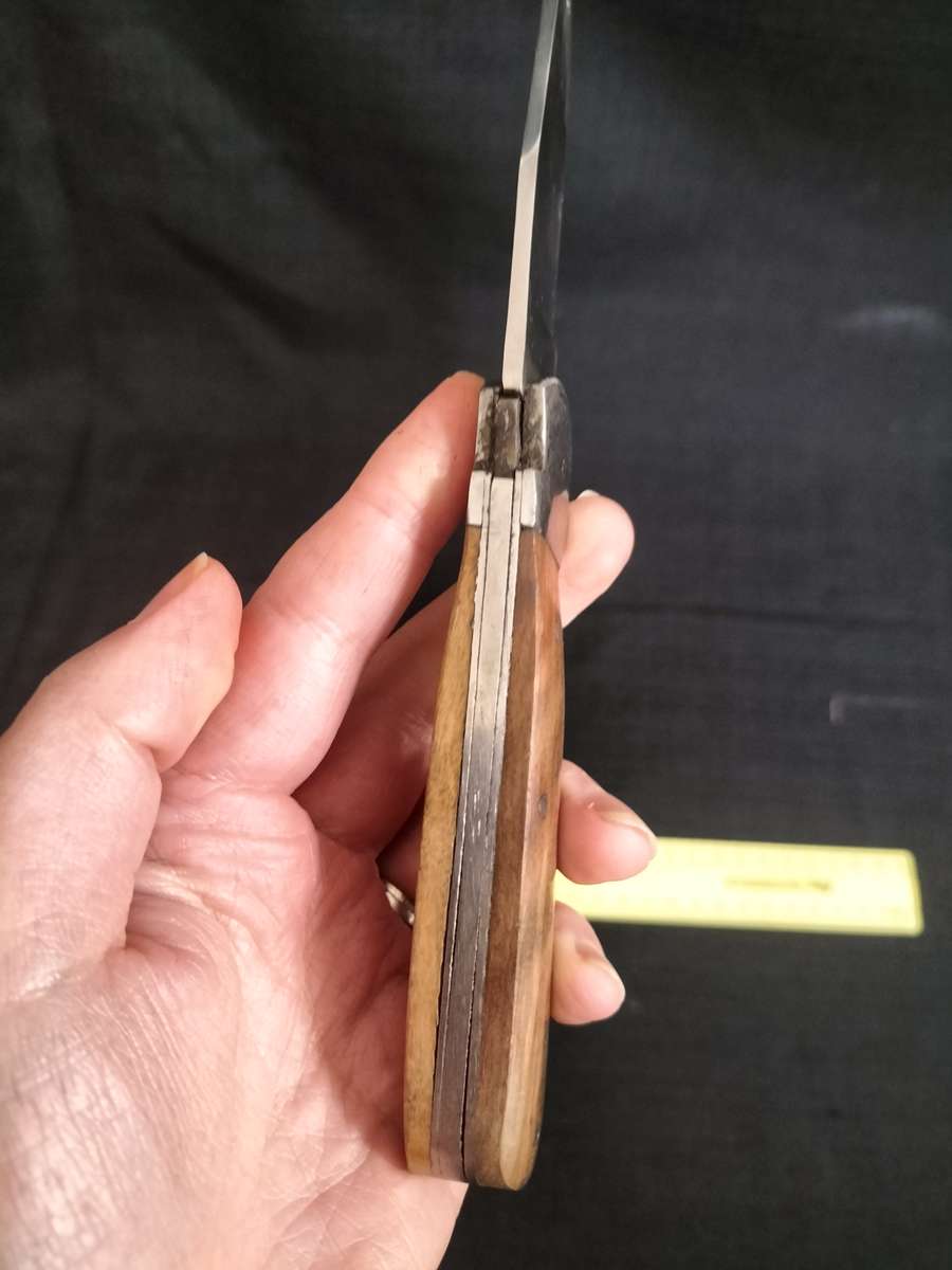 Vintage Pocket Folding Knife With Wooden Handle