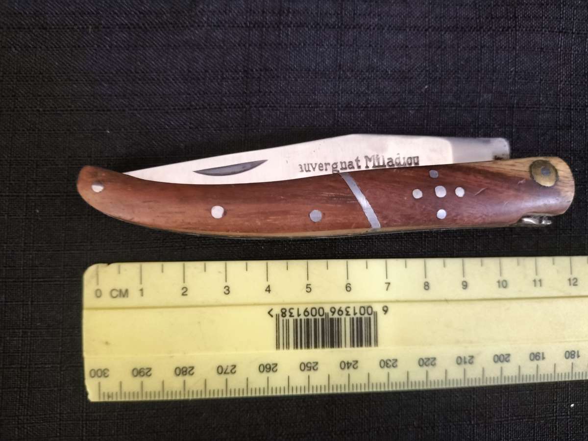 Stunning `Lauvergnat Miladiou` Folding Knife With Wood Handle