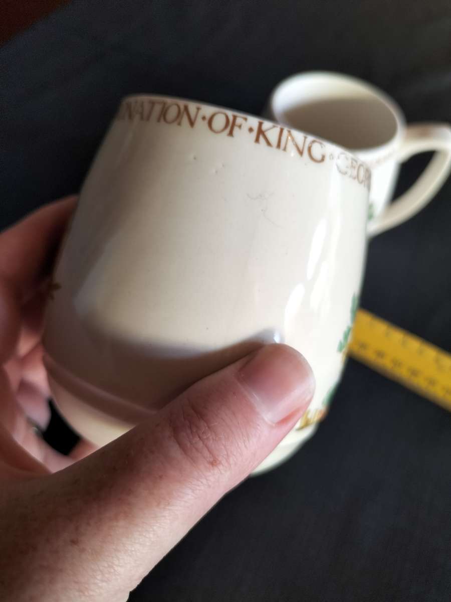 Two Vintage Mugs Commemorating the Coronation of King George VI and Queen Elizabeth May 1937