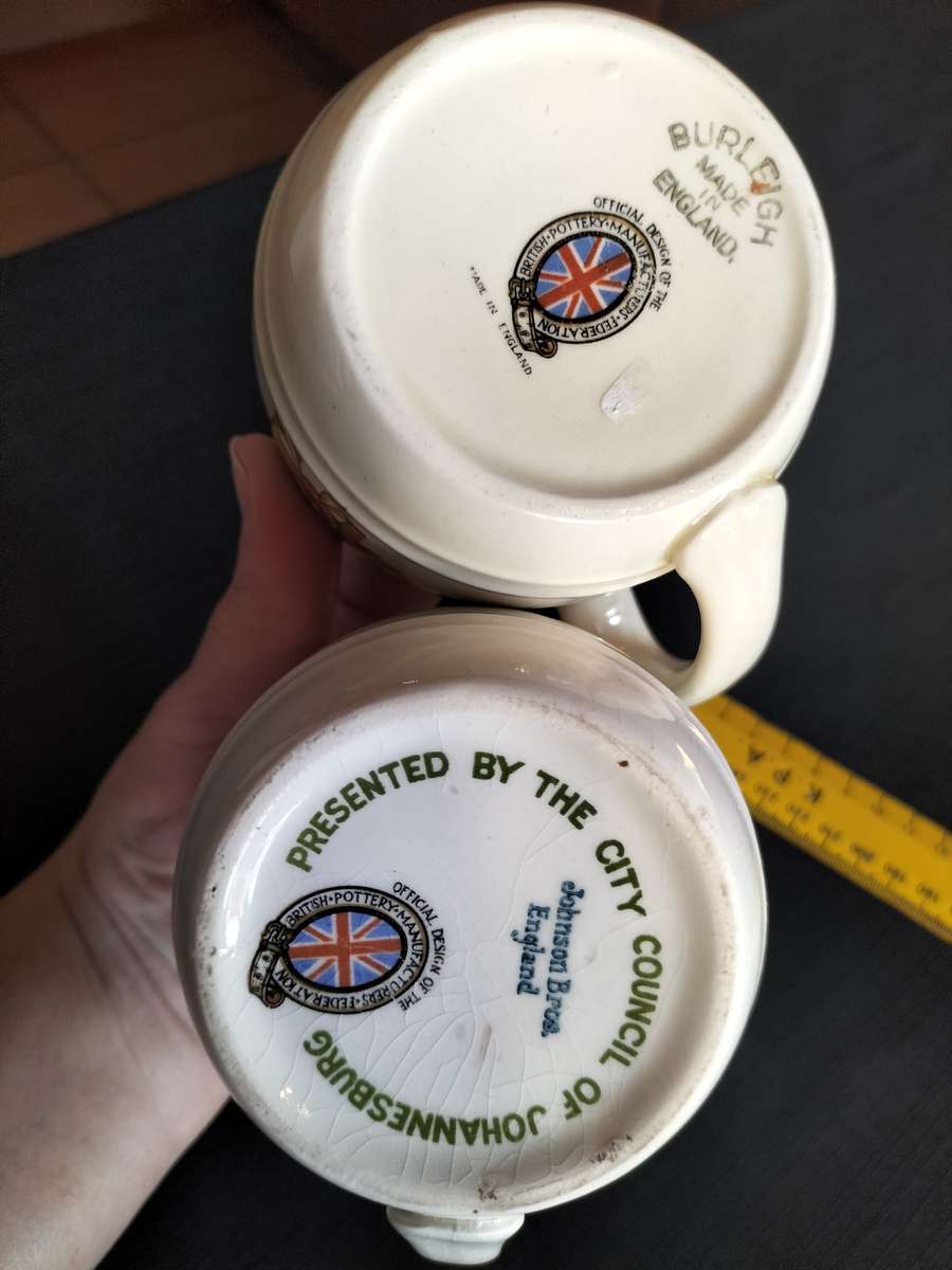 Two Vintage Mugs Commemorating the Coronation of King George VI and Queen Elizabeth May 1937