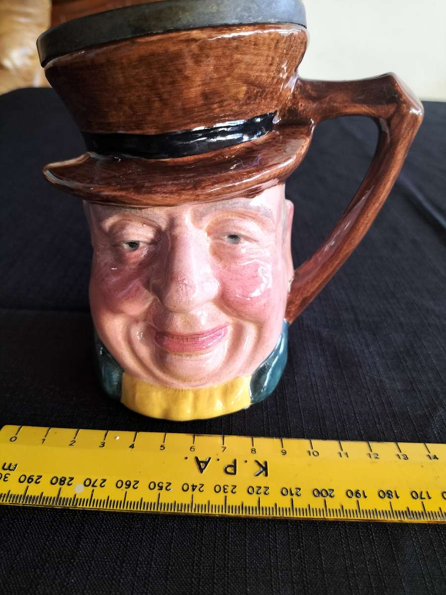 Vintage Hand Painted Lancaster Sandland Toby Jug - Tony Weller- Made in England- H-13cm