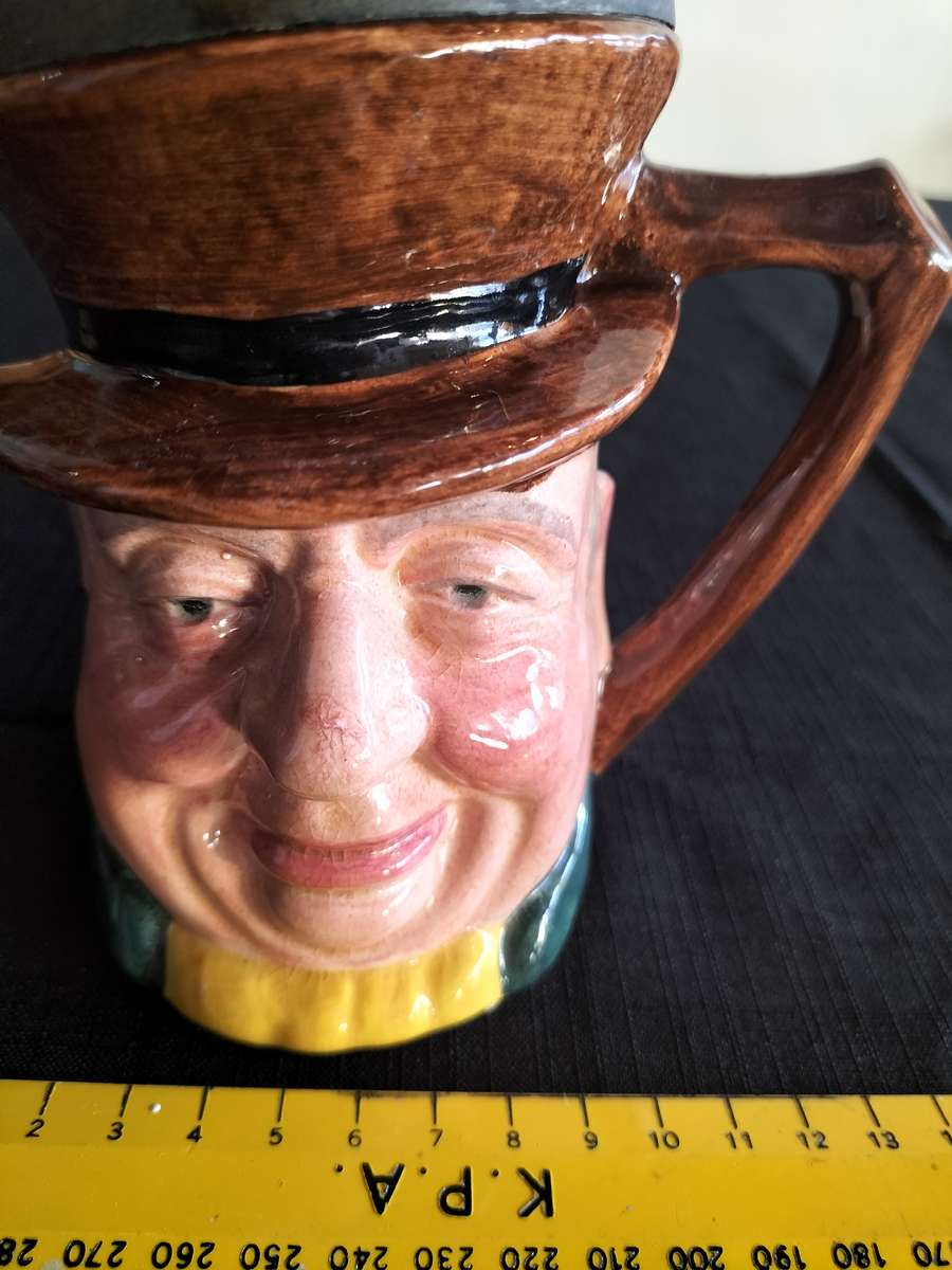 Vintage Hand Painted Lancaster Sandland Toby Jug - Tony Weller- Made in England- H-13cm