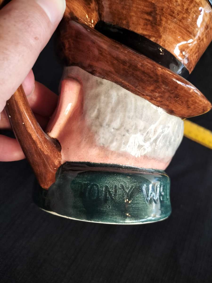 Vintage Hand Painted Lancaster Sandland Toby Jug - Tony Weller- Made in England- H-13cm