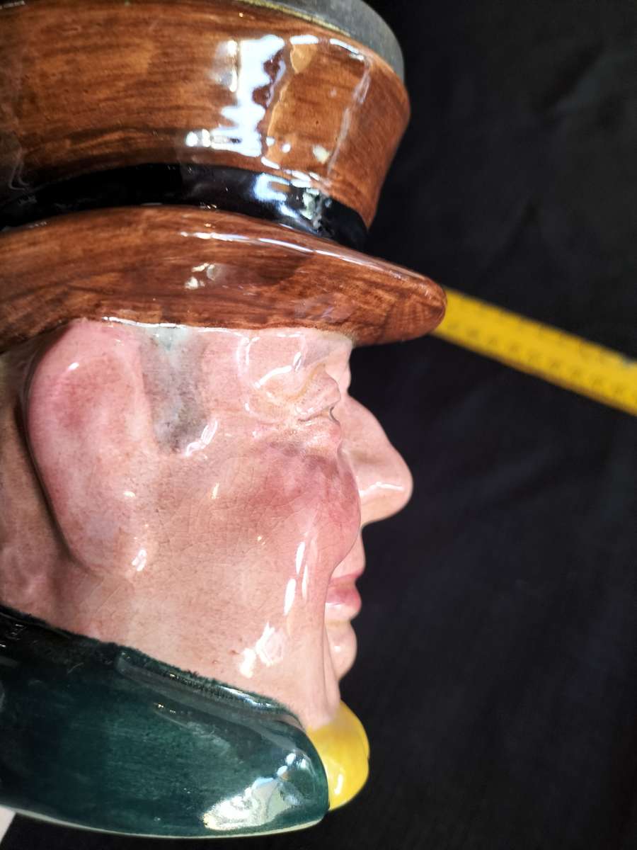 Vintage Hand Painted Lancaster Sandland Toby Jug - Tony Weller- Made in England- H-13cm