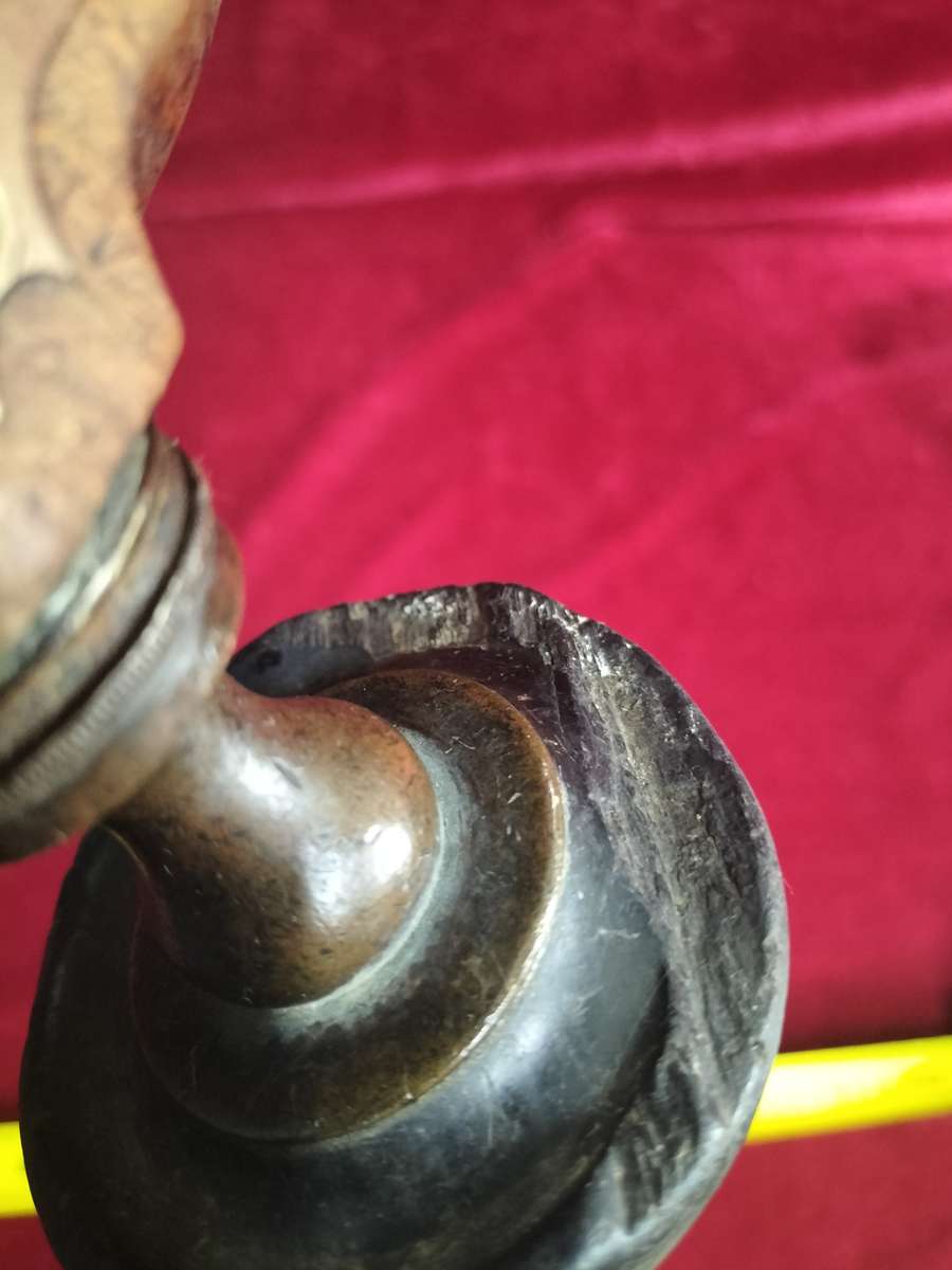 Antique The Mechanics Henry Brown Brass Plated Wood Brace Sheffield Push Button