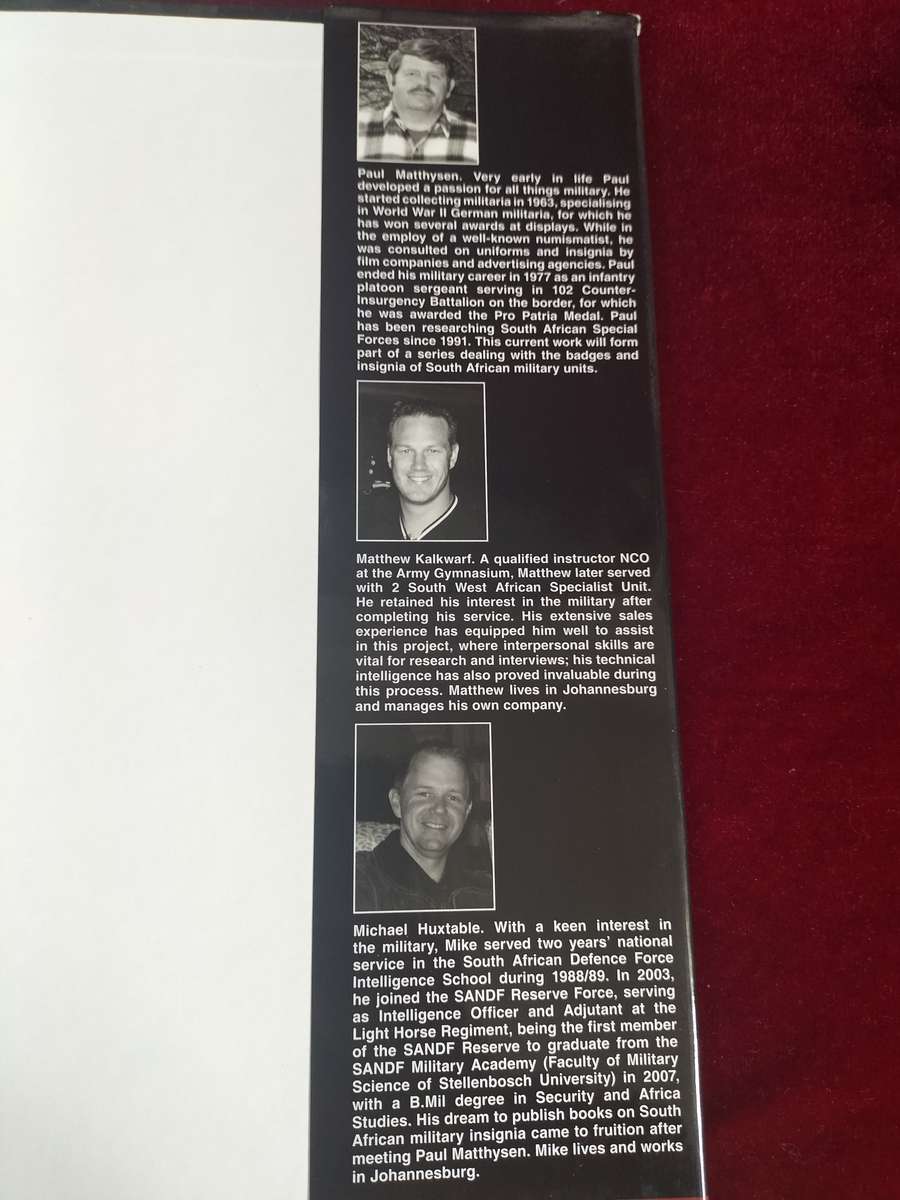 Recce -A Collector's Guide To The History Of S.A Special Forces -P Matthysen, M Kalkwarf, M Huxtable