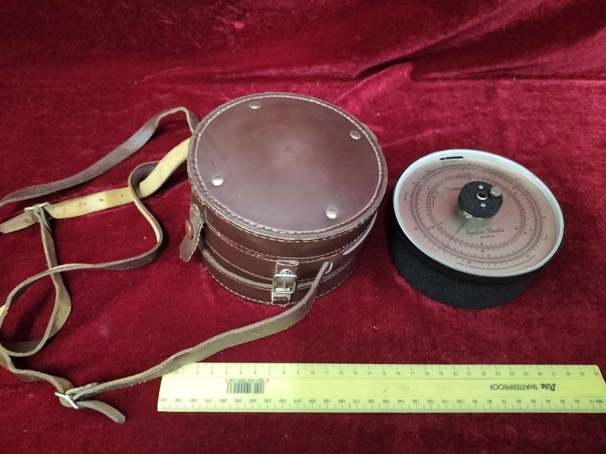 Vintage 1930 System Paulin Stockholm Precision Altimeter With Original Leather Case -Made In Sweden