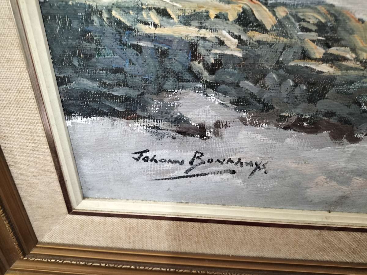 Original oil on board by SA artist Johann Bonthuys