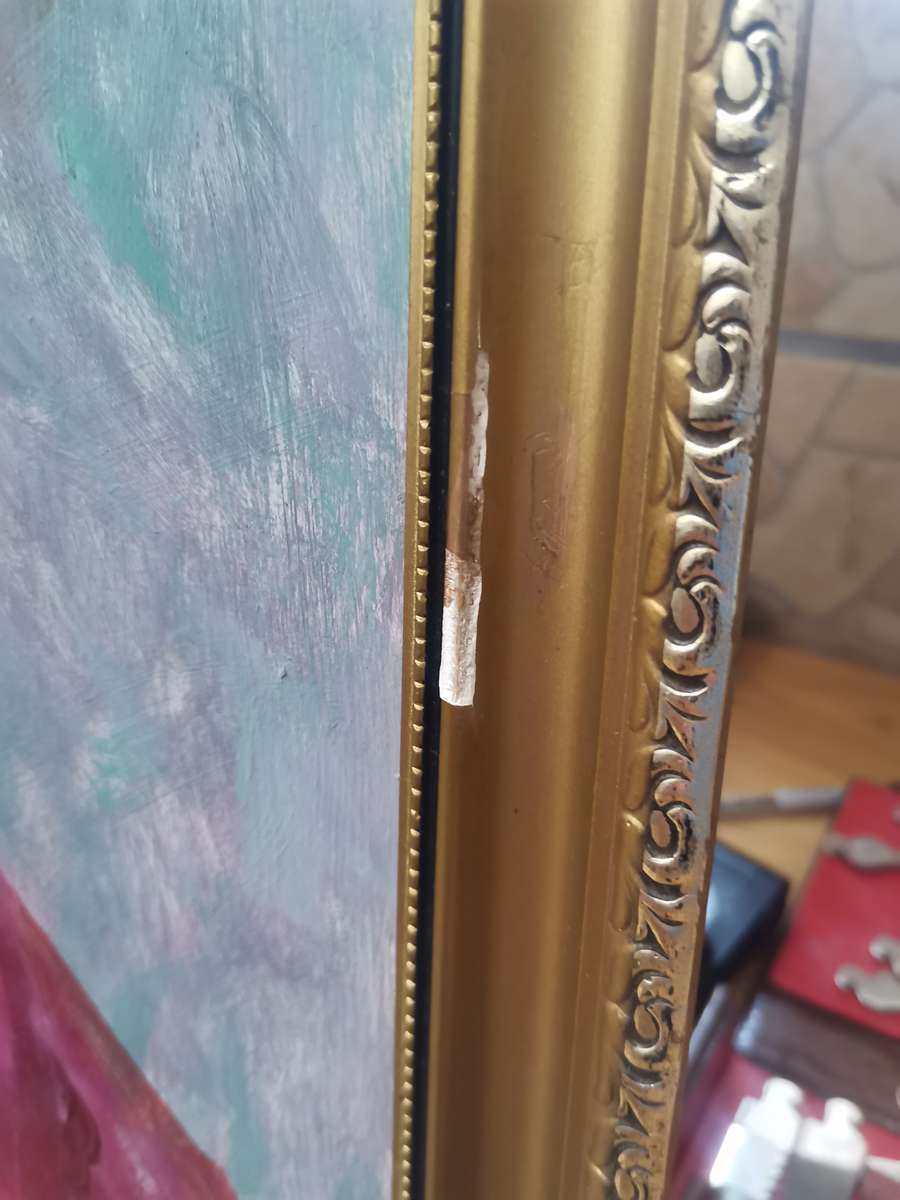 Beautiful Large Oil On Board  By South African Artist Rinus Muller (1941 - 2004 ) Lady With Hat 2004