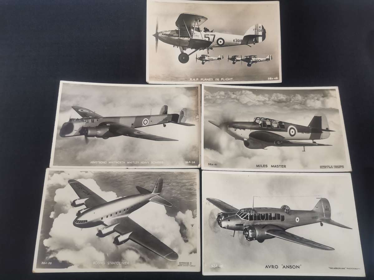 Collection of 19 Valentine"s Post Cards of Military Airoplanes (See Images)
