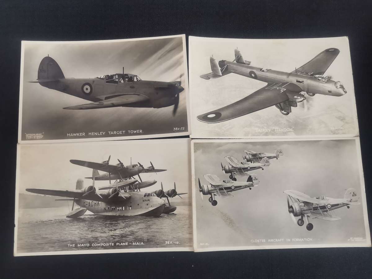 Collection of 19 Valentine"s Post Cards of Military Airoplanes (See Images)