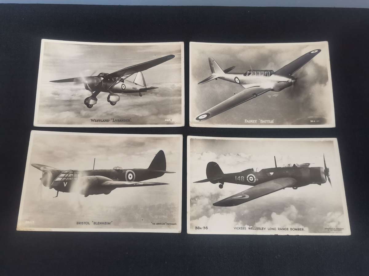 Collection of 19 Valentine"s Post Cards of Military Airoplanes (See Images)