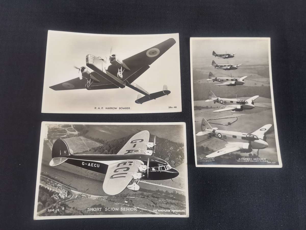 Collection of 19 Valentine"s Post Cards of Military Airoplanes (See Images)