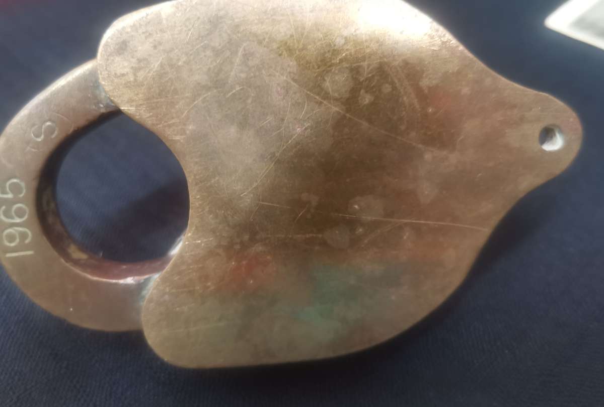 Stunning Antique Brass Chubb London Lock and Key in Excellent Condition