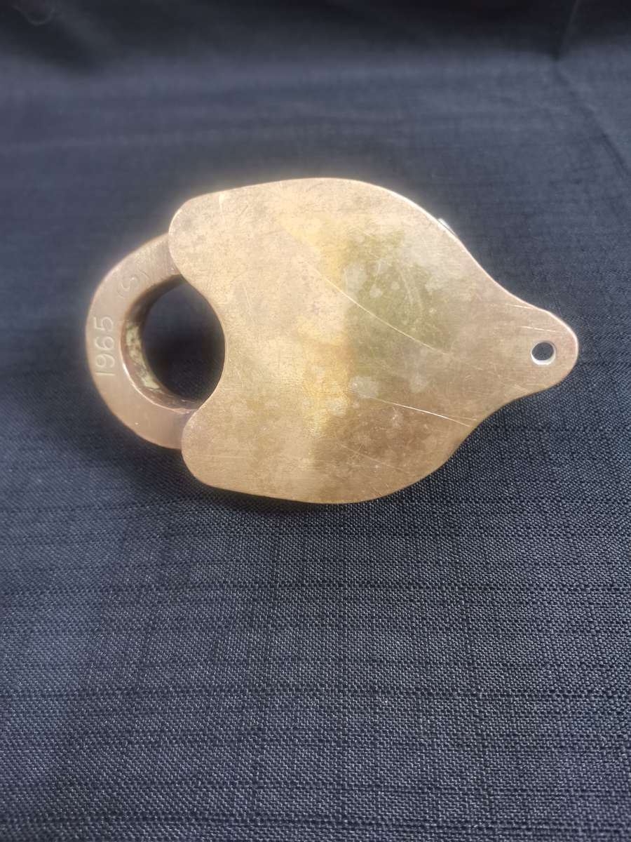 Stunning Antique Brass Chubb London Lock and Key in Excellent Condition