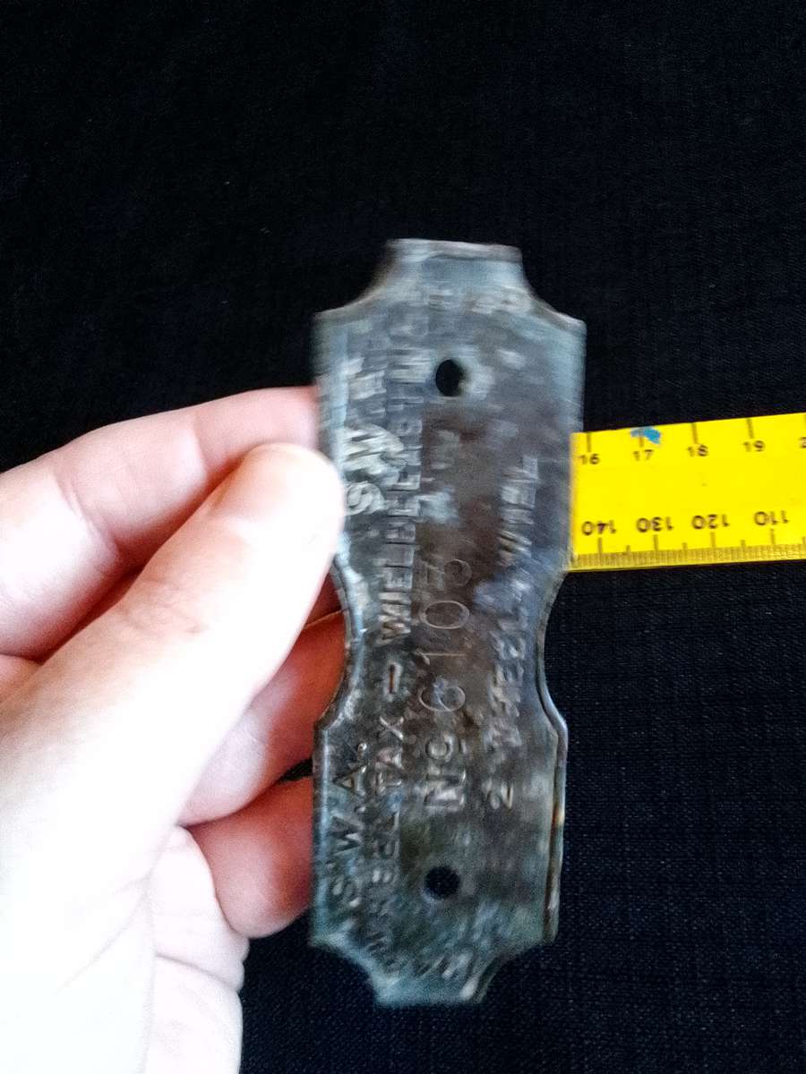 Vintage 1948 - 1949 South West African 2 Wheel Tax/Wielbelasting Metal Badge No 6103