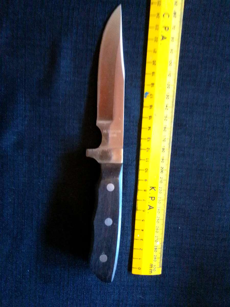 Stunning Hi- Stainless Steel Hunting Knife Fixed Blade With Wooden and Steel Handle