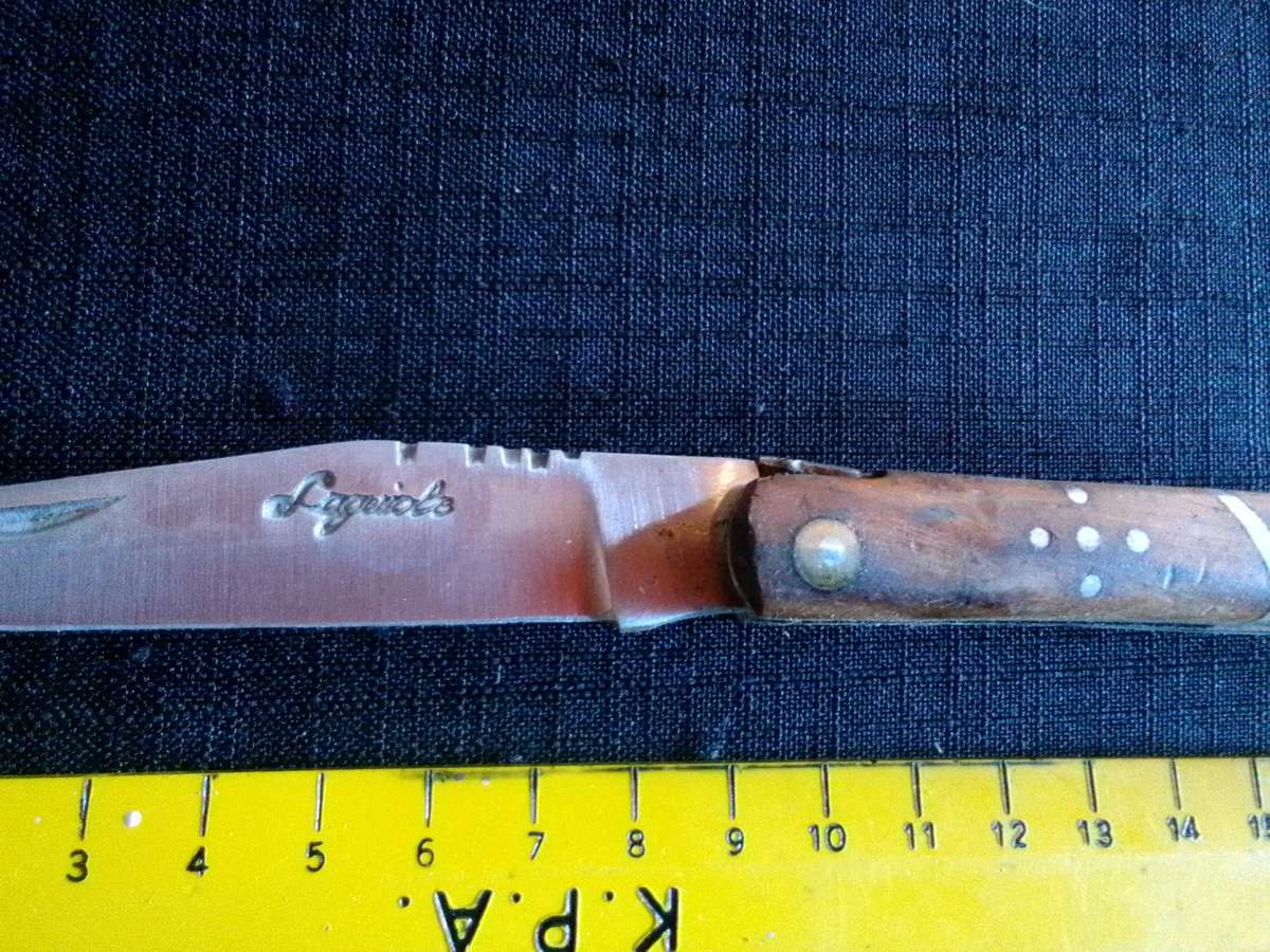 Stunning Laguiole Pocket Knife with Wooden Handle in Excellent Condition L:200m