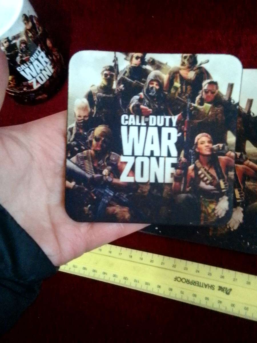 Call Of Duty - Warzone Background - Coffee Mug, Coaster, And Mouse Pad - Good Condition