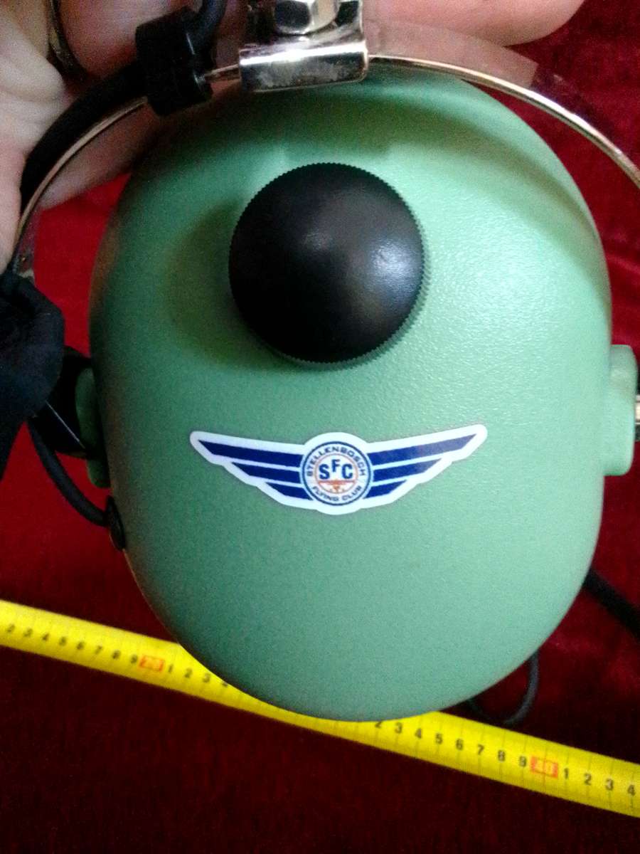Beautiful Vintage Mint Green Pilot Headset- Stellenbosch Flying Club - Good Condition