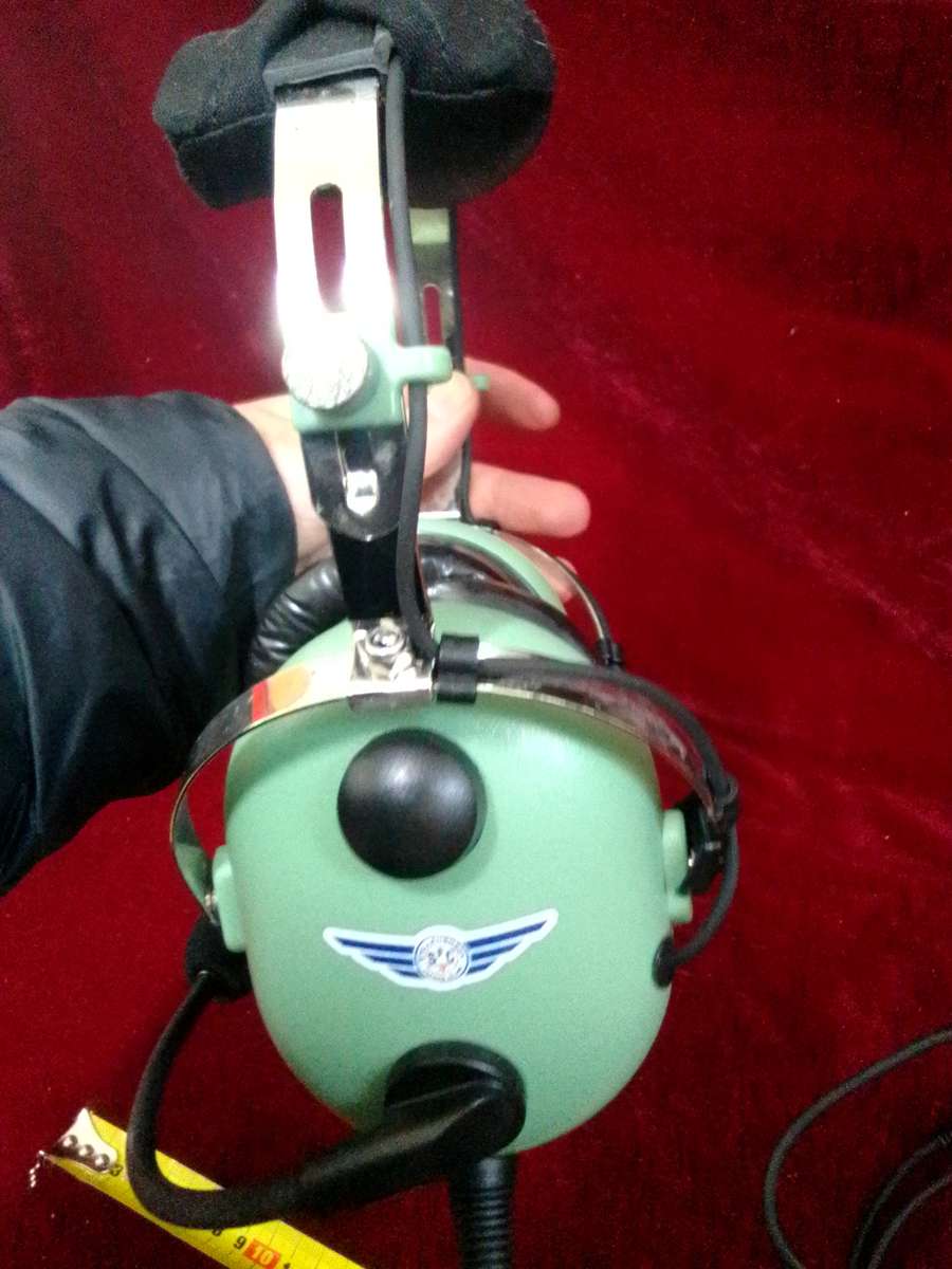 Beautiful Vintage Mint Green Pilot Headset- Stellenbosch Flying Club - Good Condition