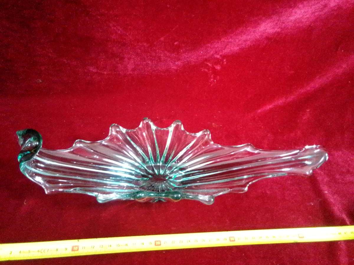 Beautiful Vintage Murano Contemporary Glass Decorative Centerpiece Bowl   - Good Condition