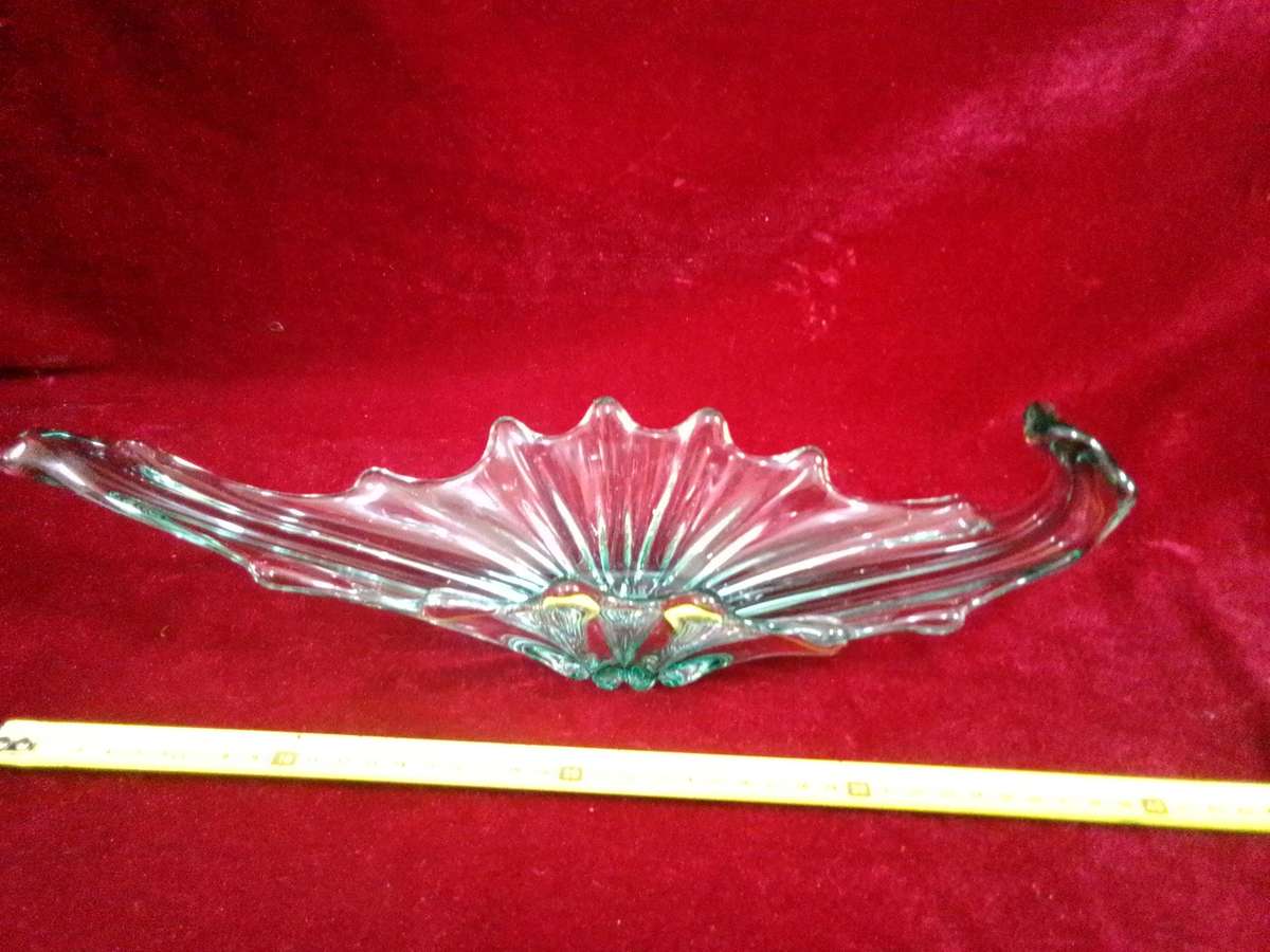 Beautiful Vintage Murano Contemporary Glass Decorative Centerpiece Bowl   - Good Condition