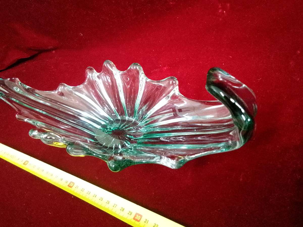 Beautiful Vintage Murano Contemporary Glass Decorative Centerpiece Bowl   - Good Condition