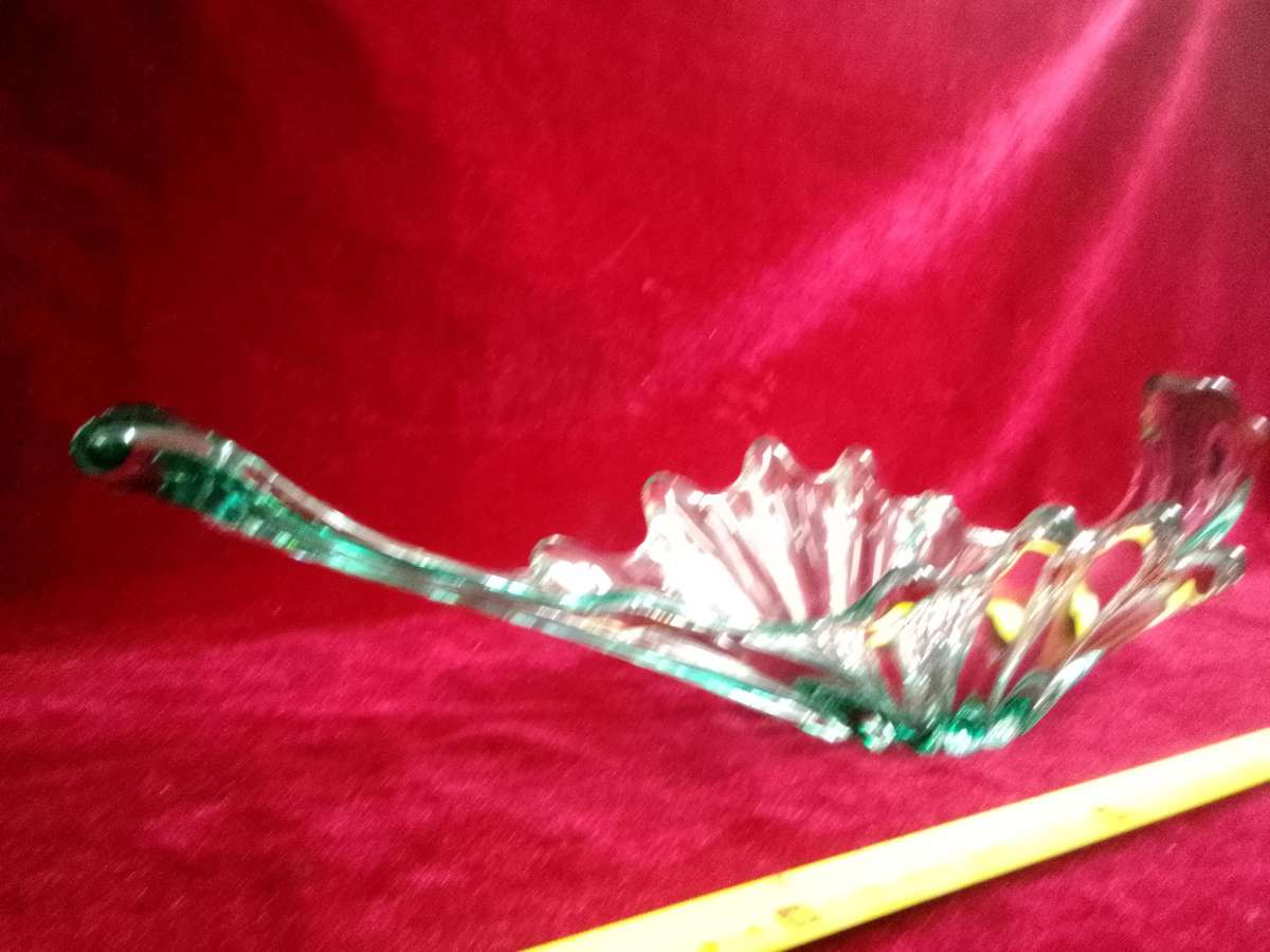 Beautiful Vintage Murano Contemporary Glass Decorative Centerpiece Bowl   - Good Condition