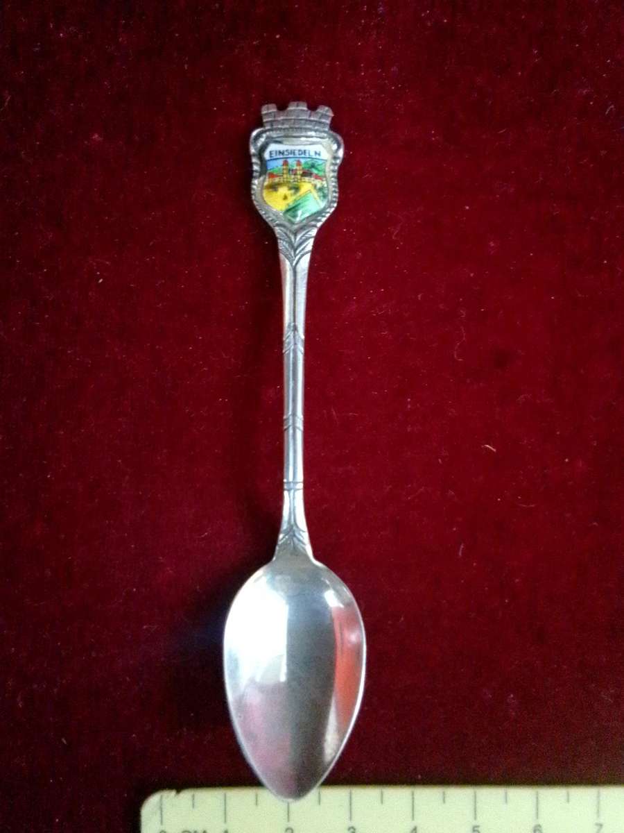 Stunning Vintage Marked 800 Silver Souvenir Spoon ,Einsiedeln, Switzerland - European Silver 8.4g