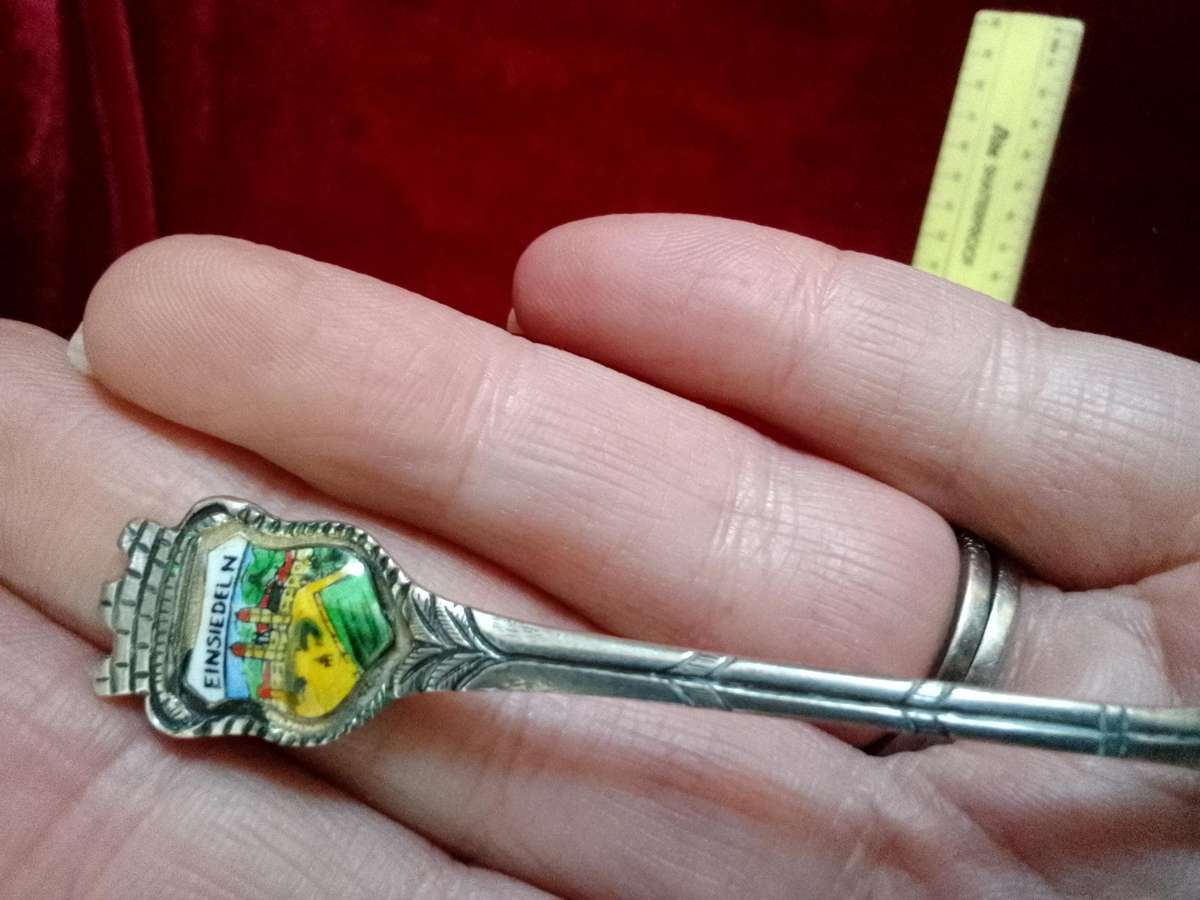 Stunning Vintage Marked 800 Silver Souvenir Spoon ,Einsiedeln, Switzerland - European Silver 8.4g