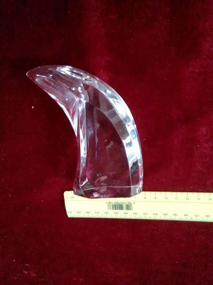 Beautiful Cristal Saint Louis France Eagle Head Art Statue - Good Condition