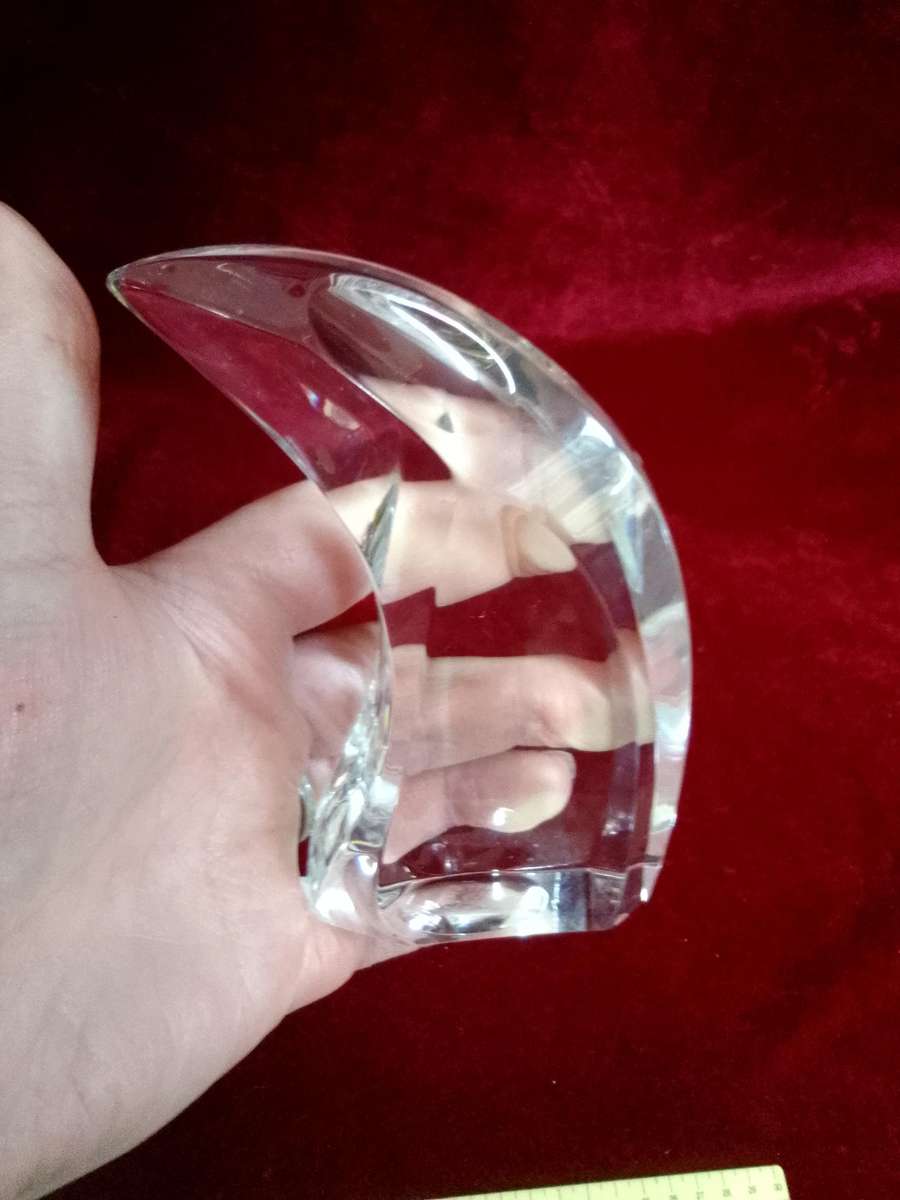 Beautiful Cristal Saint Louis France Eagle Head Art Statue - Good Condition