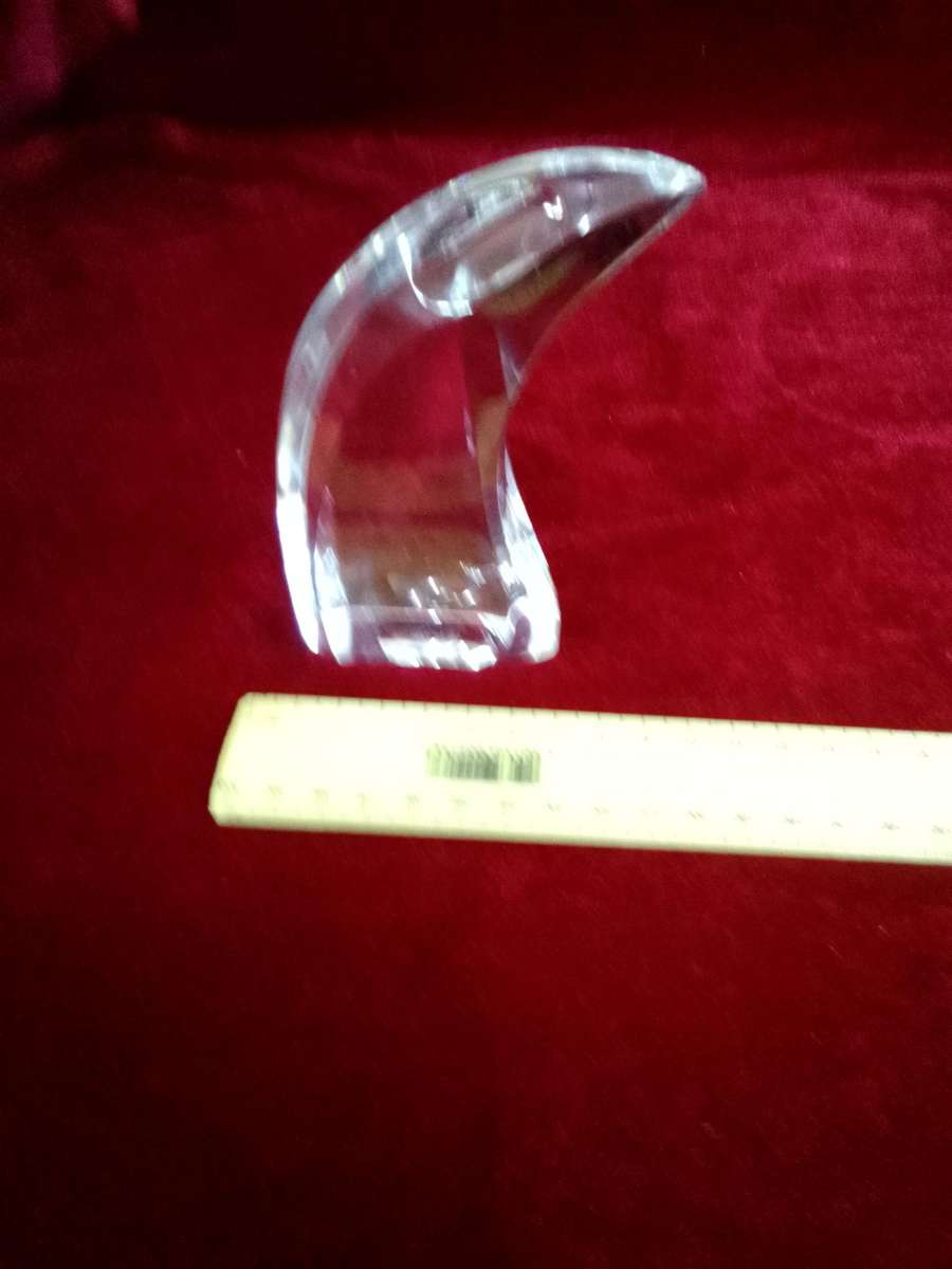 Beautiful Cristal Saint Louis France Eagle Head Art Statue - Good Condition