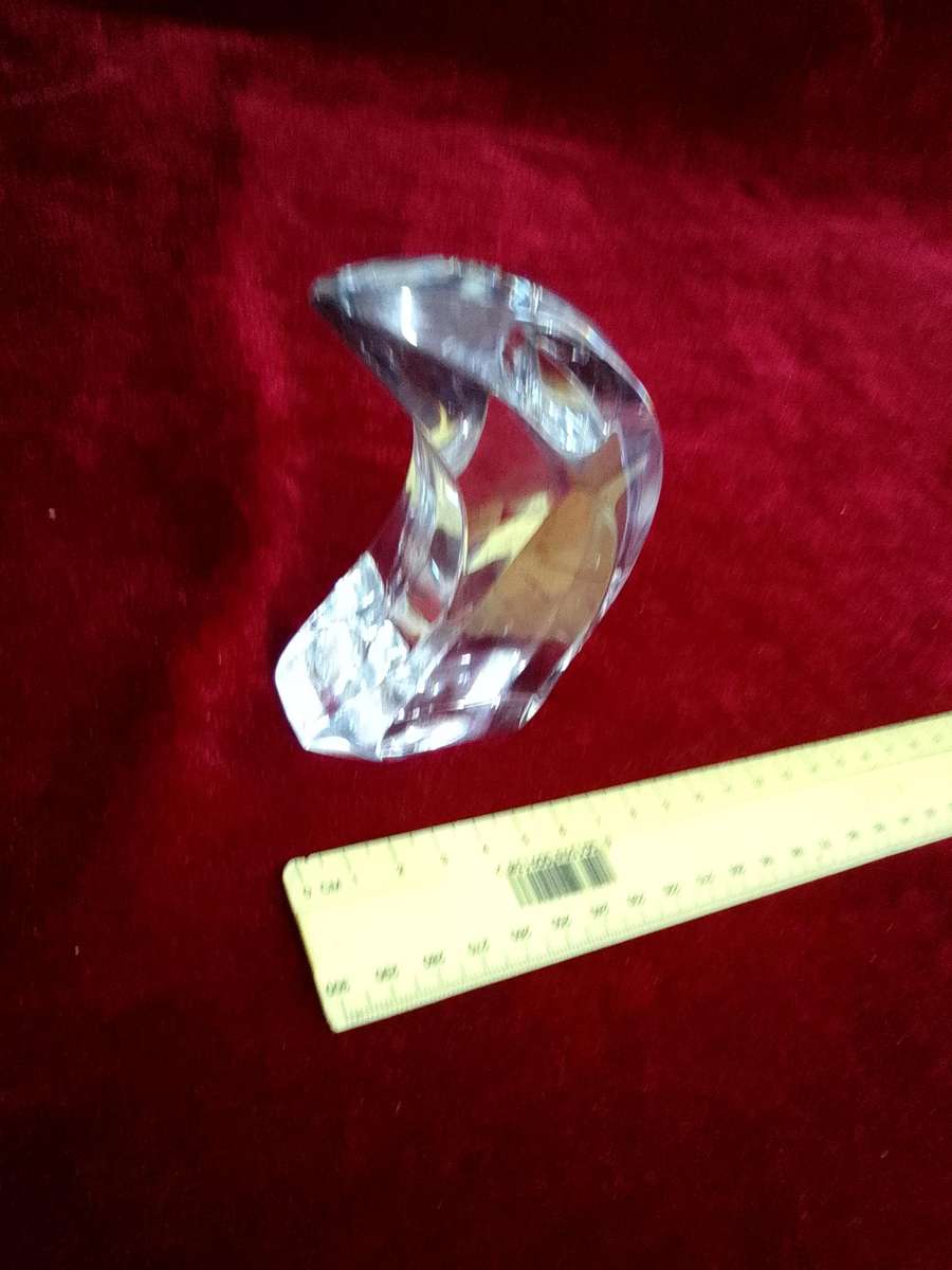 Beautiful Cristal Saint Louis France Eagle Head Art Statue - Good Condition
